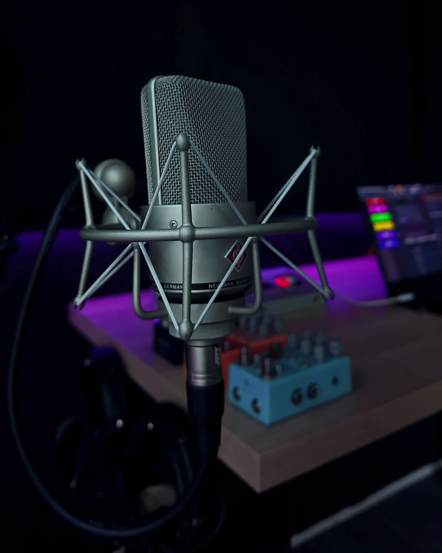 Vocal microphone in Yoshi Studio, North London